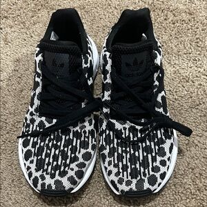 adidas Black and White Athletic Shoes